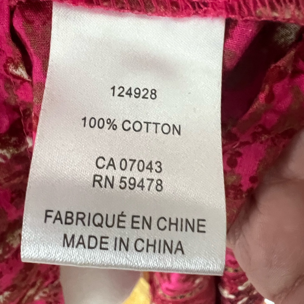 Joie Floral Peasant Blouse Fuchsia Ruffled Button Down Prairie Shirt Deep Pink - Picture 12 of 15